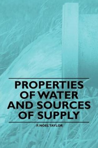 Cover of Properties of Water and Sources of Supply