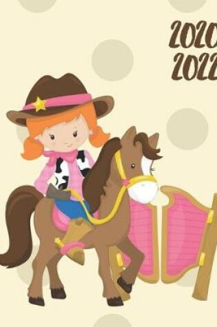 Cover of 2020-2022 Three 3 Year Planner Cowboy Girl Monthly Calendar Gratitude Agenda Schedule Organizer