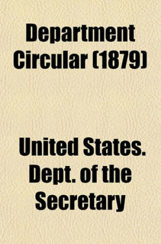 Cover of Department Circular (1879)