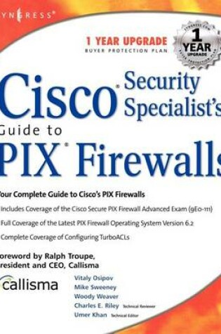 Cover of Cisco Security Specialists Guide to Pix Firewall
