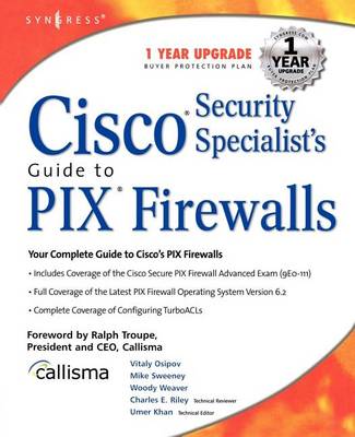 Book cover for Cisco Security Specialists Guide to Pix Firewall