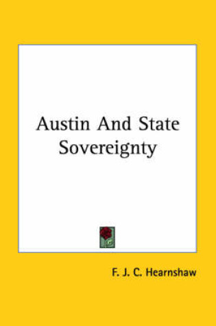 Cover of Austin and State Sovereignty