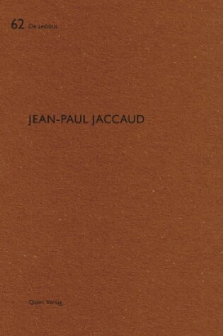 Cover of Jean-Paul Jaccaud: De Aedibus