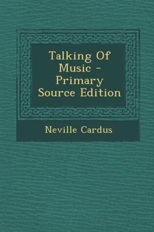 Cover of Talking of Music