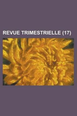 Cover of Revue Trimestrielle (17)