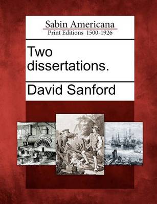 Book cover for Two Dissertations.