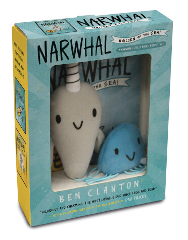 Book cover for Narwhal and Jelly Book 1 and Puppet Set