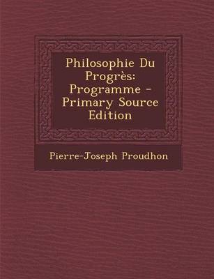 Book cover for Philosophie Du Progres