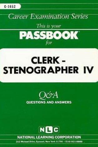 Cover of Clerk-Stenographer IV