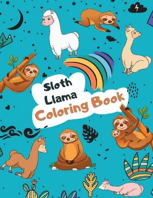 Cover of Sloth Llama Coloring Book