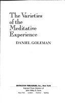 Book cover for The Varieties of the Meditative Experience