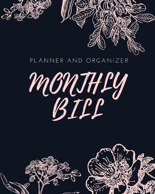 Book cover for Monthly Bill Planner and Organizer