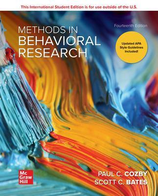 Book cover for ISE Methods in Behavioral Research