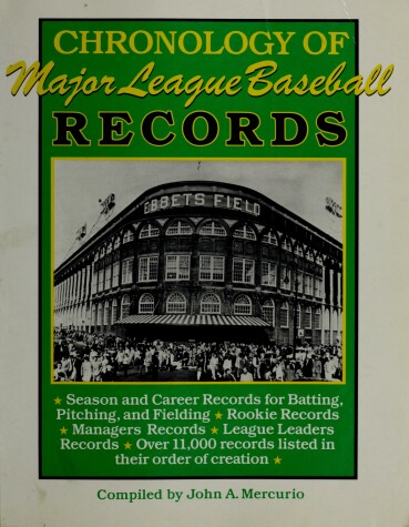 Book cover for A Chronology of Major League Baseball Records