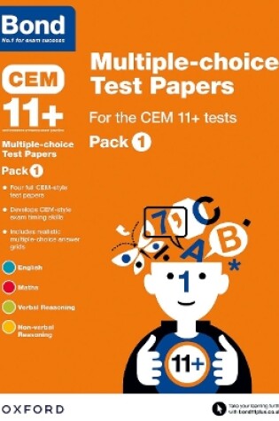 Cover of Bond 11+: Multiple-choice Test Papers for the CEM 11+ Tests Pack 1: Ready for the 2024 exam