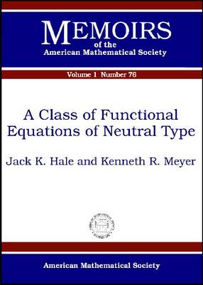 Book cover for A Class of Functional Equations of Neutral Type