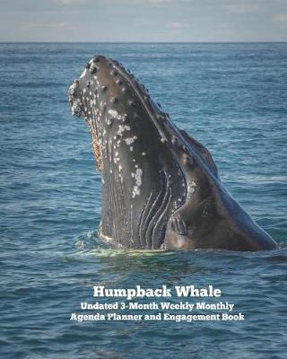 Book cover for Humpback Whale Undated 3-Month Weekly Monthly Agenda Planner and Engagement Book
