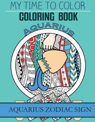 Book cover for Aquarius Zodiac Sign - Adult Coloring Book