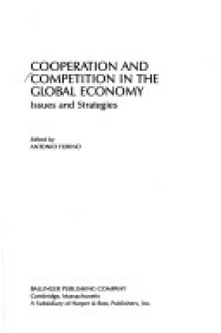 Cover of Cooperation and Competition in the Global Economy