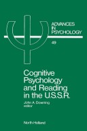 Cover of Cognitive Psychology and Reading in the U.S.S.R.