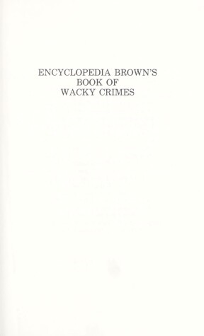 Book cover for Sobol Donald J. : Encyclopedia Brown'S Bk of Wacky Crimes