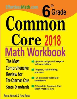 Book cover for 6th Grade Common Core Math Workbook