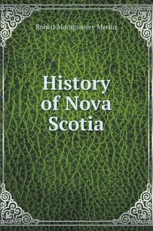 Cover of History of Nova Scotia