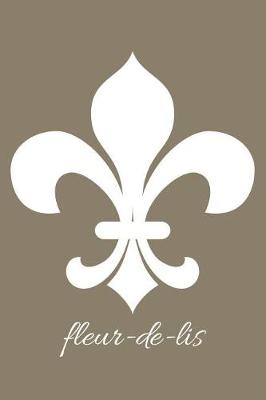 Book cover for fleur-de-lis - Khaki Lined Notebook with Margins