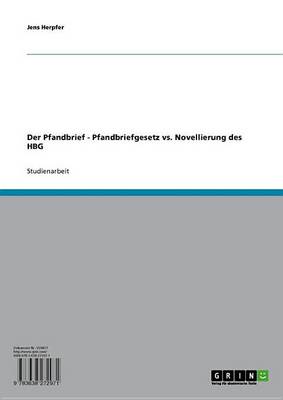 Book cover for Der Pfandbrief