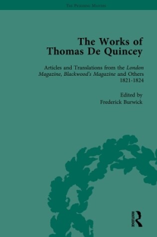 Cover of The Works of Thomas De Quincey, Part I Vol 3