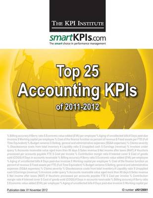 Book cover for Top 25 Accounting KPIs of 2011-2012