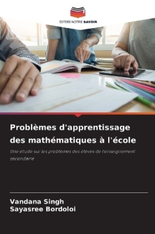 Cover of Problèmes d'apprentissage des mathématiques à l'école