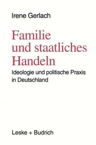 Cover of Familie und staatliches Handeln