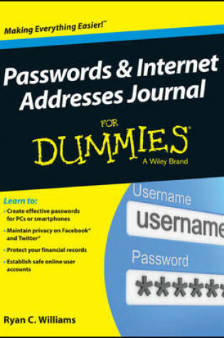 Cover of Passwords and Internet Addresses Journal For Dummies