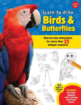 Book cover for Learn to Draw Birds & Butterflies