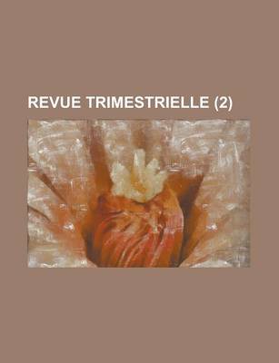 Book cover for Revue Trimestrielle (2)