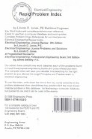 Cover of Electrical Engineering Rapid Problem Index