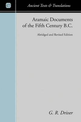 Cover of Aramaic Documents of the Fifth Century B.C.