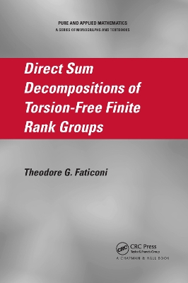Book cover for Direct Sum Decompositions of Torsion-Free Finite Rank Groups