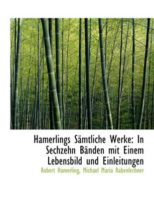 Book cover for Hamerlings Samtliche Werke