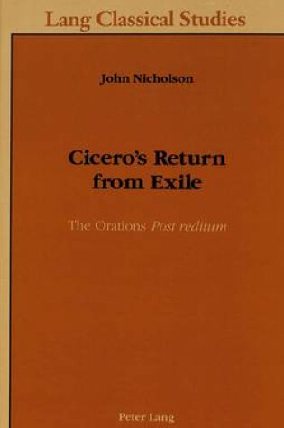 Cover of Cicero's Return from Exile
