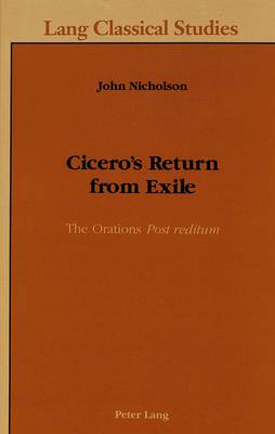 Book cover for Cicero's Return from Exile