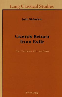 Cover of Cicero's Return from Exile