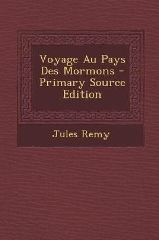 Cover of Voyage Au Pays Des Mormons