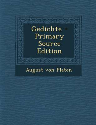 Book cover for Gedichte - Primary Source Edition