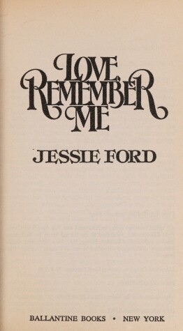 Book cover for Love, Remember Me