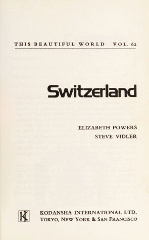 Book cover for Switzerland