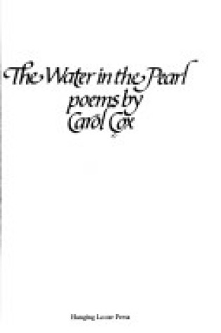 Cover of Water in the Pearl