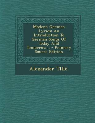 Book cover for Modern German Lyrics