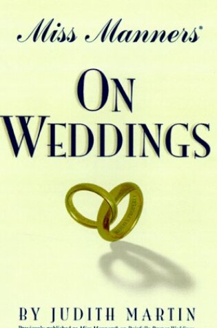 Cover of Miss Manners on Weddings